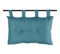Caritex Cuscino Testata Letto Singolo o Matrimoniale, Testiera Letti Imbottita, Schienale Letto con Bottoni Decorativi, 45x70 cm, Con Passanti Per un Facile Montaggio BEA S809 (Turchese)