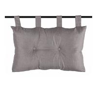 Caritex Cuscino Testata Letto Singolo o Matrimoniale, Testiera Letti Imbottita, Schienale Letto con Bottoni Decorativi, 45x70 cm, Con Passanti Per un Facile Montaggio BEA S809 (Tortora)