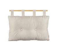 Caritex Cuscino Testata Letto Singolo o Matrimoniale, Testiera Letti Imbottita, Schienale Letto con Bottoni Decorativi, 45x70 cm, Con Passanti Per un Facile Montaggio BEA S809 (Lino)