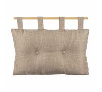 Caritex Cuscino Testata Letto Singolo o Matrimoniale, Testiera Letti Imbottita, Schienale Letto con Bottoni Decorativi, 45x70 cm, Con Passanti Per un Facile Montaggio BEA S809 (Juta)