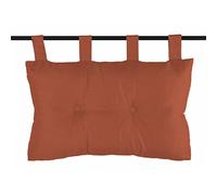 Caritex Cuscino Testata Letto Singolo o Matrimoniale, Testiera Letti Imbottita, Schienale Letto con Bottoni Decorativi, 45x70 cm, Con Passanti Per un Facile Montaggio BEA S809 (Terracotta)