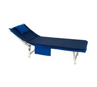 Caritex Telo Copri Lettino con Elastici, Tasche Laterali e Cuscino, Telo Mare per Lettino, 70x180 cm, in Microfibra Morbida e Assorbente, Salvaspazio Asciugatura Rapida, Bicolor, J657 (Blu)