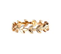Caritierily Anello regalo in rame rosa Anello in oro con splendida vite Anello con a Anello in Acciaio Inossidabile Dorato (Gold, 9)
