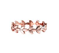 Caritierily Anello regalo in rame rosa Anello in oro con splendida vite Anello con a Anello in Acciaio Inossidabile Dorato (Rose Gold, 8)
