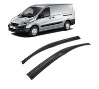 CarJoy Deflettori d'aria per finestrini laterali, compatibili con Peugeot Expert Van 2016-2024, parapioggia, deflettori adesivi, 2 pezzi