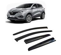 CarJoy Deflettori d'aria per finestrini laterali, compatibili con Renault Kadjar 2015-2021, parapioggia, deflettori adesivi, 4 pezzi