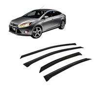 CarJoy Deflettori d'aria per finestrino laterale, compatibile con Ford Focus III Mk3 2010-2014, parapioggia, deflettori esterni, 4 pezzi