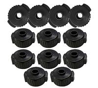 Carkio 12 pezzi Cymbal Stand Nuts, 8 mm Quick Release Cymbal Mate Nut Black Plastic Cymbal Lock Nut for Percussion Drum Kit Jazz Drum Parts Accessories