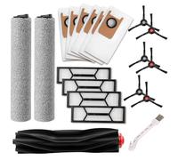 Carkio 20 pezzi di ricambio compatibili con Eufy S1 Pro Omni, kit per aspirapolvere S1, 1 spazzola per scooter principale, 2 carlino, 4 filtri HEPA, 6 spazzole laterali, 6 bag, 1 strumento pulito