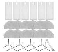 Carkio Parti di ricambio compatibili con ROPVACNIC S1 A1, Tipdiy G90, VIPSUN Z1, e robot Vacuum betboyles V75S, kit di accessori con 6 filtri, 8 pennelli, 6 cuscinetti per mouse, 1 pennello per la