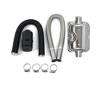 Carkio Riscaldatore da parcheggio diesel per auto, tubo di scarico in acciaio inossidabile con silenziatore da 60 cm, filtro per riscaldamento diesel a parete