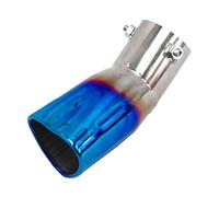 Carkio Terminali di scarico per auto, silenziatore, a forma di cuore, universali, in acciaio inox Bule Burnt, ingresso 2,48 pollici, adatto per la maggior parte delle auto