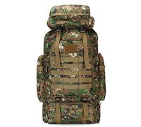 Carkio Zaino militare mimetico da 75 litri, impermeabile militare tattico per uomo, zaino Molle da trekking con cintura in vita per caccia, campeggio, zaino in spalla, trekking, Colori della giungla