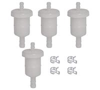 CarkioSet di 4 filtri carburante con morsetti per piccoli motori GX e GXV Honda GX100, GX360, GX390, GX610, GX620, GX630, GX670, GXV160, GXV270, GXV340, GXV390, GXV610, sostituisce 16910-ZE8-015
