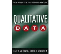 Carl Auerbach Louise B. Silverstein Qualitative Data (Copertina rigida)