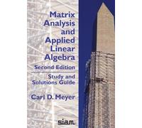 Carl D. Meyer Matrix Analysis and Applied Linear Algebra, Second Edi (Tascabile)