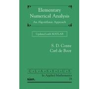 Carl de Boor S.D. Conte Elementary Numerical Analysis (Tascabile)
