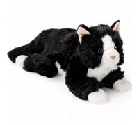 Carl Dick Gatto sdraiato bianco e nero, animale di peluche