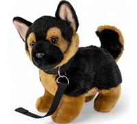 Carl Dick Peluche, Pastore Tedesco con guinzaglio per cani in peluche, 22 cm di lunghezza e 20 cm di altezza 3322
