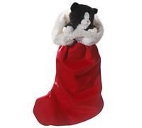 Carl Dick Peluche, gatto nero, bianco in calza di Natale, 45cm, 2810003