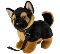 Carl Dick Peluche, Pastore Tedesco con guinzaglio per cani in peluche, 22 cm di lunghezza e 20 cm di altezza 3322