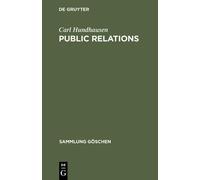 Carl Hundhausen Public Relations (Copertina rigida) Sammlung Göschen