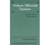 Carl Pearson George F. Carrier Ordinary Differential Equations (Tascabile)