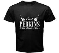Carl Perkins Blue Suede Shoes Rock Icon Unisex 100% Cotton Short-Sleeve T-Shirts Black XL