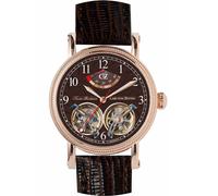 Carl von Zeyten Orologio analogico automatico da uomo con cinturino in pelle CVZ0033RBR, Oro rosa-marrone, cinghie