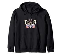 Carla Butterfly - Personalizzato Carlo Nome Word Art Felpa con Cappuccio