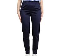 Carla Ferroni Pantalone Cotone Estivo Elasticizzato Art 15030 (Blu, 54 XXXXL IT Donna)