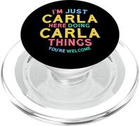 Carla Here Doing Carla Things Divertente Nome Carla PopSockets PopGrip per MagSafe
