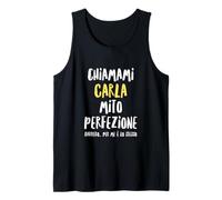 Carla Maglia con Testo Divertente Donna Ragazza Bambina Canotta