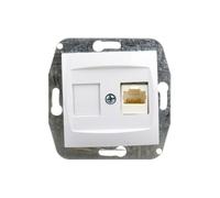 CARLA presa computer singola RJ45 cat 5e bianco 1748-10