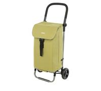 Carlett Carrello della Spesa a 4 Ruote Pieghevole con Borsa Estensibile e Rimovibile 60 L/25 kg, Tasca Posteriore, Manico Regolabile, Leggero e Resistente, Lite Style, Colore Verde