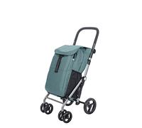 Carlett - Classic Duo Lett430| Carrello della Spesa Pieghevole | 4 Ruote Resistenti alla Pioggia | Grande Capacità di 25 kg | Borsa Principale da 53L + Borsa Termica da 10L | Verde