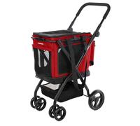 Carlett - Cube P Ruby | Borse da trasporto 3 in 1 per Tiere | Borsa per il trasporto di roulette | Security Frein | Etanche | Compatibilità con borsa di sughero | Rosso