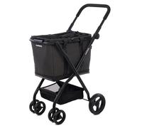 Carlett - Cube S Volcano Noir | Kompakter e Robusto | Abnehmbare Aufbewahrungstasche | Abnehmbare Räder um 360° | Einkaufstasche Estraibile in Borsa | Design Urbano