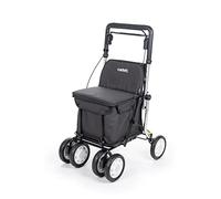 Carlett - Lett800 Comfort Move | Carrello spesa| Carrello 4 Ruote Pieghevole | Prodotto medico approvato di classe I | Borsa rimovibile 29 l/15 kg | Carrello Sedia| Vassoio Porta Oggetti | Nero