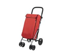 Carlett - Lite Duo Lett430 | Carrello | Carrello pieghevole per supermercato | 4 ruote | Manubrio regolabile e freno di sicurezza | Borsa espandibile da 48 litri | Borsa termica 10L | Rosso