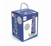 Carletto Deutschland Scratch 276181228-Torre impilabile a Forma di Piramide con 3 Animali in Legno, Motivo: Spazio, dai 12 Mesi in su, One Size, 276181228