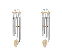 Carlgelrag 2X Campanelli Eolici per Esterni, Campanelli con Gancio Un S Pendente nel Legno DIY Campanelli Eolici da Giardino Decorazioni per La Casa Campanelli Eolici