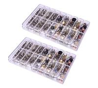 Carlgelrag 2X Watch Crown Testa di Orologio Parti di Orologi per Parti di Orologi da Polso Cupola un Testa Piatta Accessori per Orologi Kit di Strumenti di Riparazione per Orologiaio