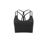 Carlheim Women's Active Wear Sports Bra Ribbed Panel-Rikke, Black, X-Small