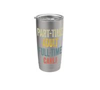 CARLI Personalized Retro Girls Part-Time CARLI Name Bicchiere termico in acciaio inox doppia parete