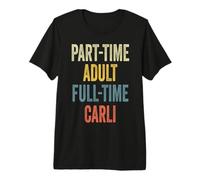 Carli Personalized Retro Girls Part-Time Carli Name Maglietta Premium