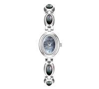 CARLIEN Orologio da polso da donna, elegante, elegante, elegante, elegante, al quarzo, con numeri arabi, color oro e argento, A Argento Nero, Moda, Vintage, Lusso