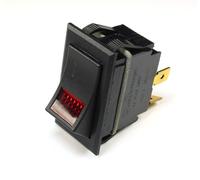 Carling Illuminato Rocker Interruttore,Rosso Gioiello,Spst Su / Spento 24v Luce