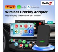 CarlinKit 5.0 2Air Dongle Wireless per CarPlay e Android Auto, Compatibile con Autoradio con CarPlay/Android Auto Cablato, Porta USB WIFI