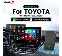 CarlinKit 5.0 CarPlay Android Auto Adattatore Wireless Dongle per Toyota Corolla Rav4 Camry Highlander Pruis C-HR 2020-2023